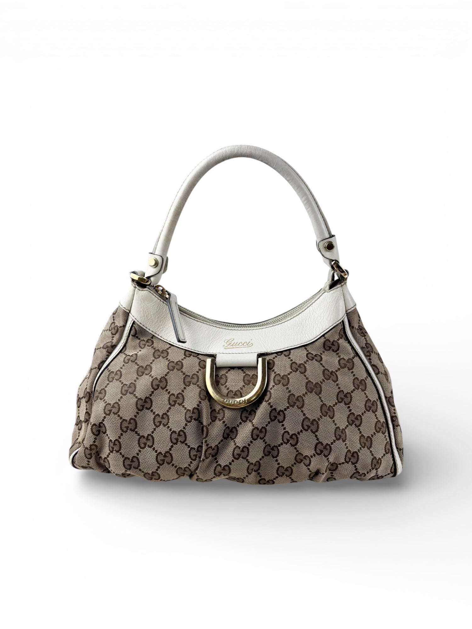 Vintage 90s Gucci Monogram Mini D-Ring Shoulder Bag