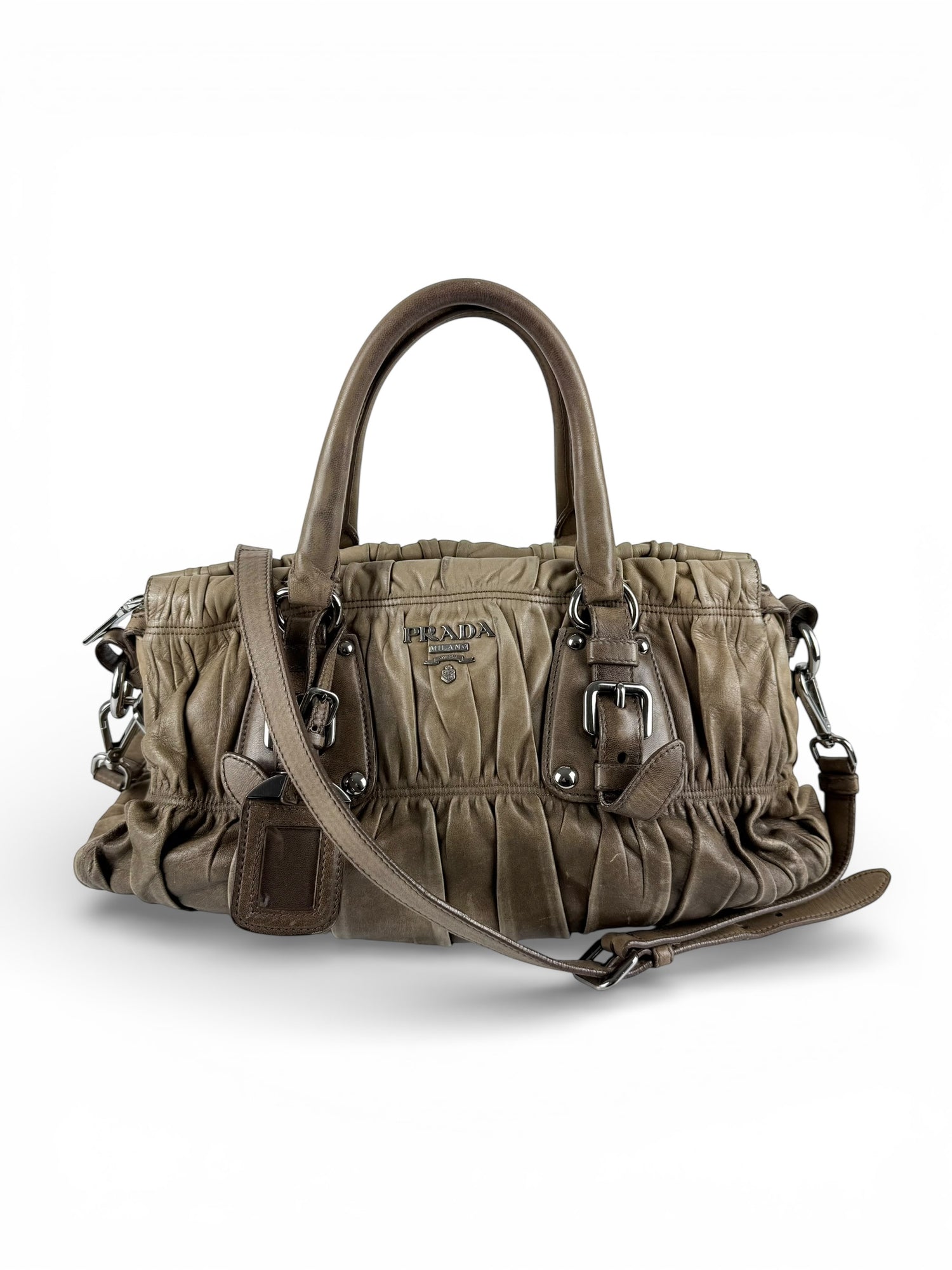 2010s Prada Tessuto Gaufre 2Way Handbag