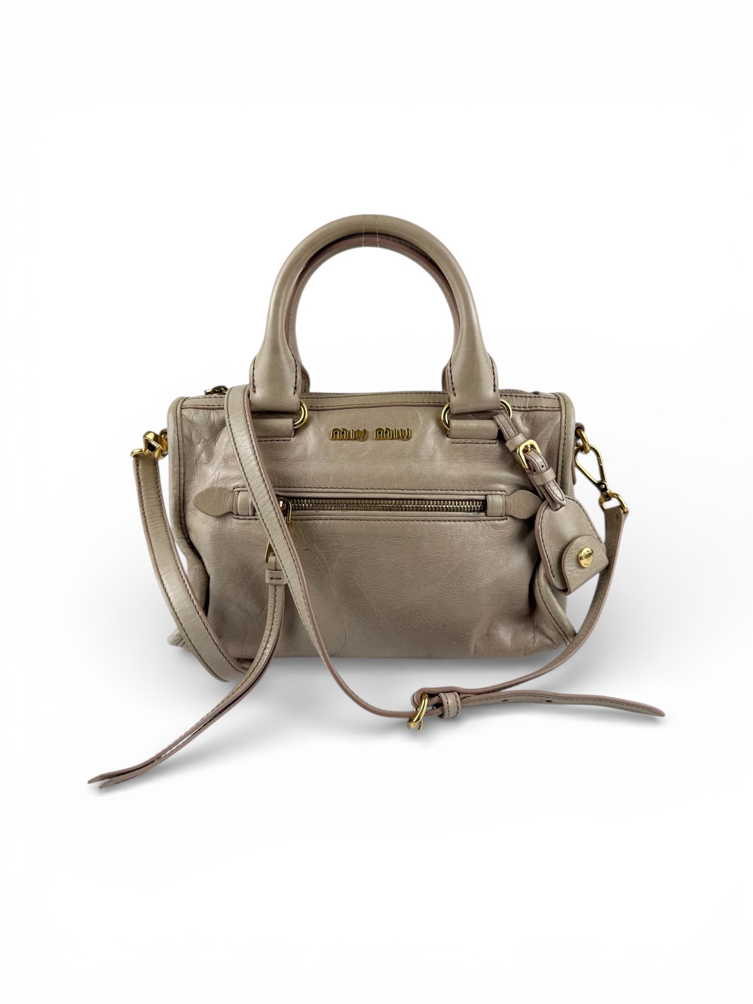 2010s Miu Miu Vitello Shine 2Way Mini Handbag
