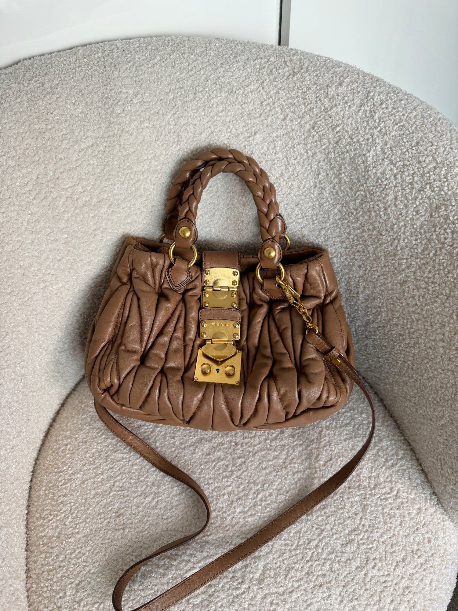 2000s Miu Miu Matelasse 2way Shoulder Bag