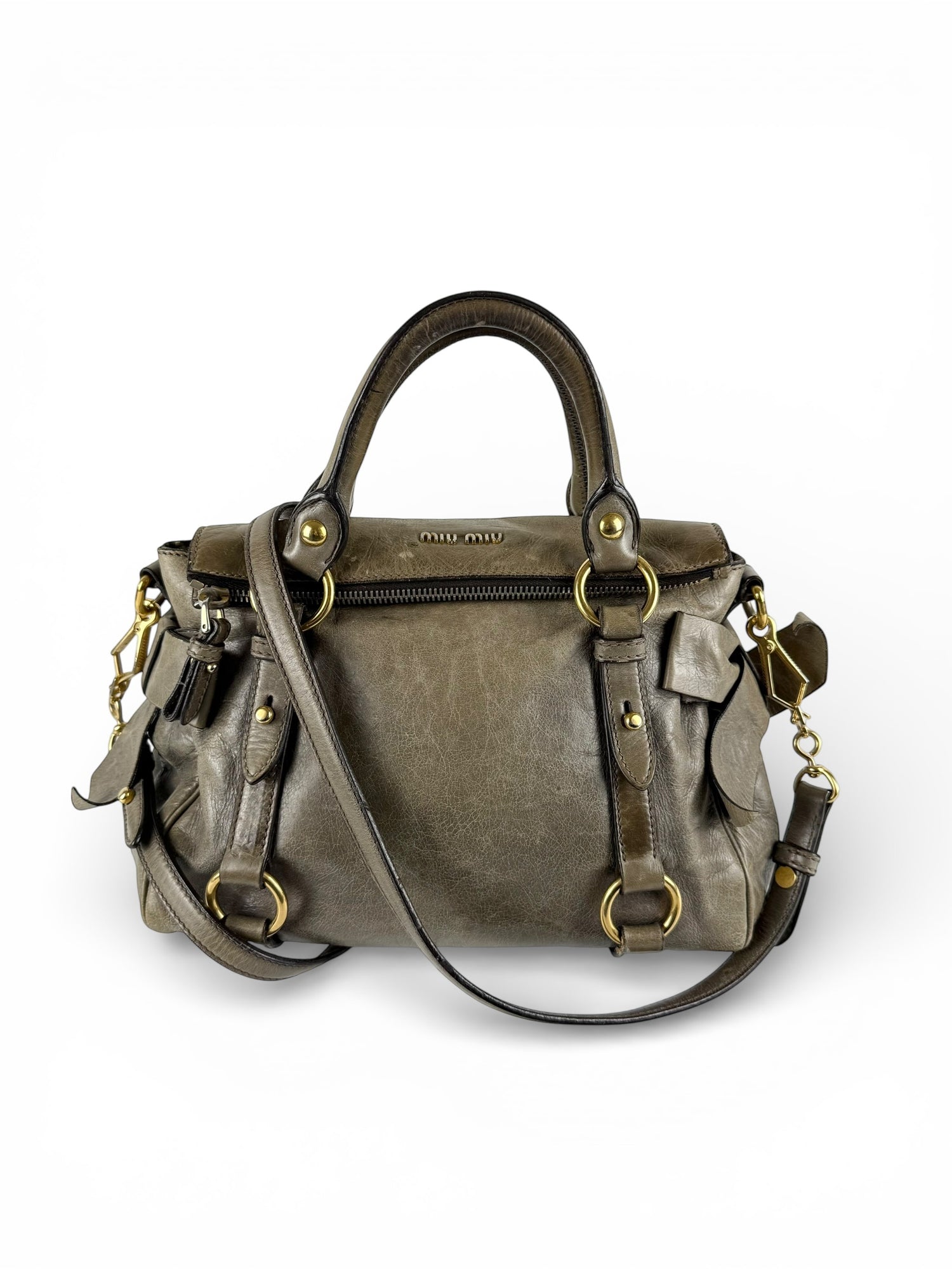 2010s Miu Miu Vitello Lux 2Way Handbag