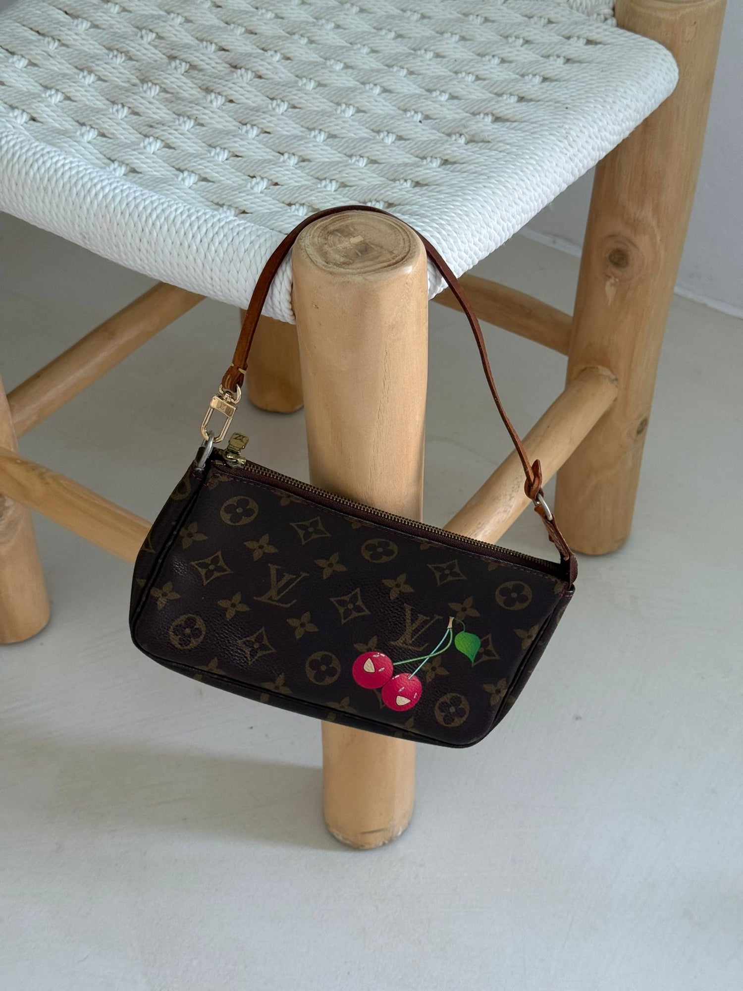 Vintage Louis Vuitton Takashi Murakami Cherry Pochette Handbag (2005)