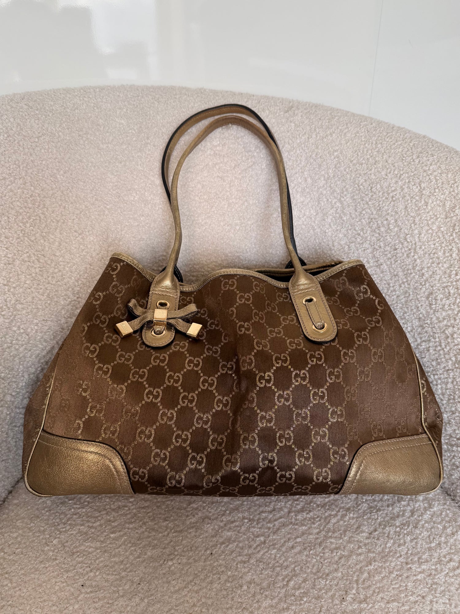 Vintage 90s Gucci Monogram Princy Tote Bag