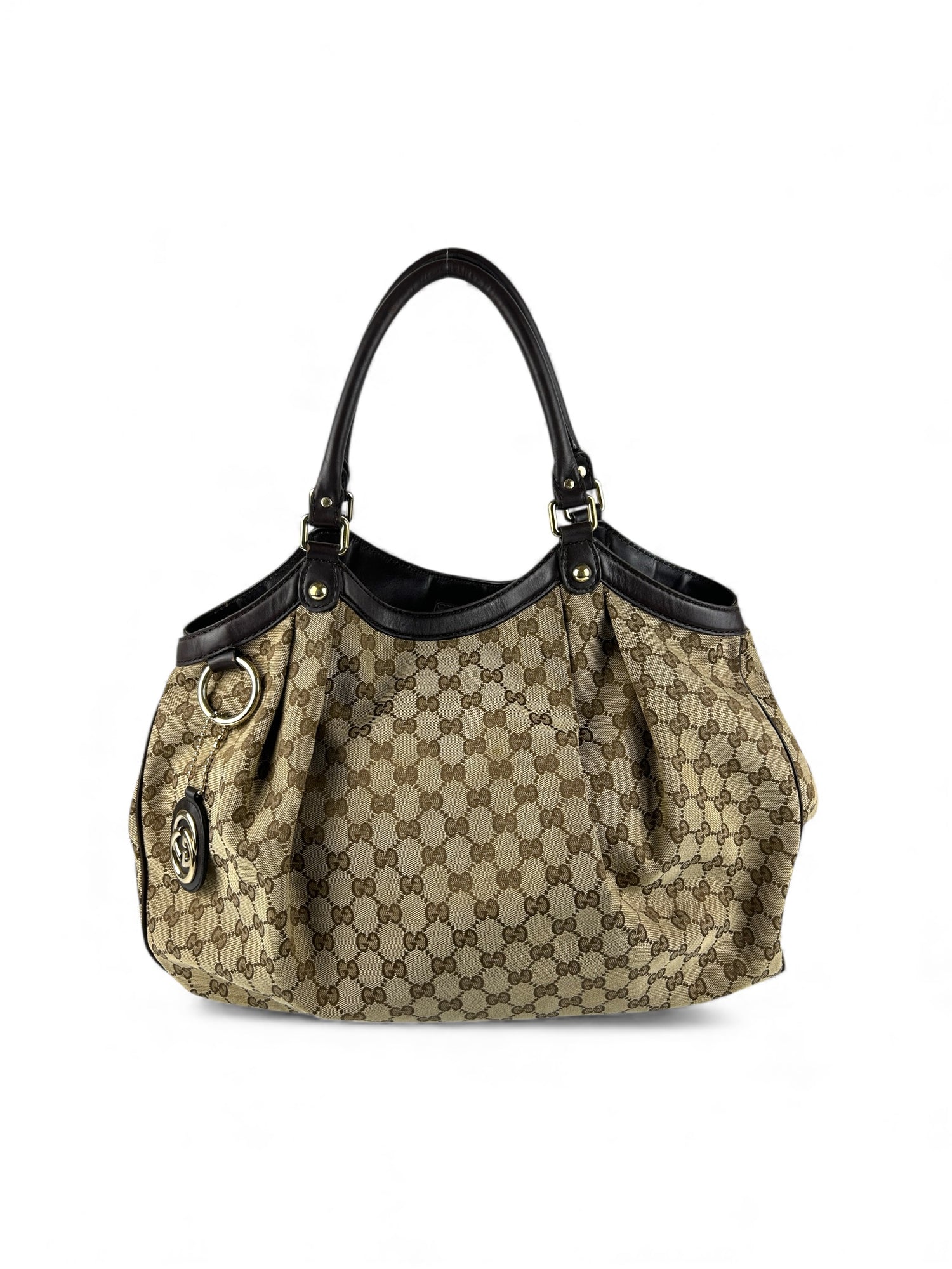 Vintage 90s Gucci Monogram Large Sukey Handbag