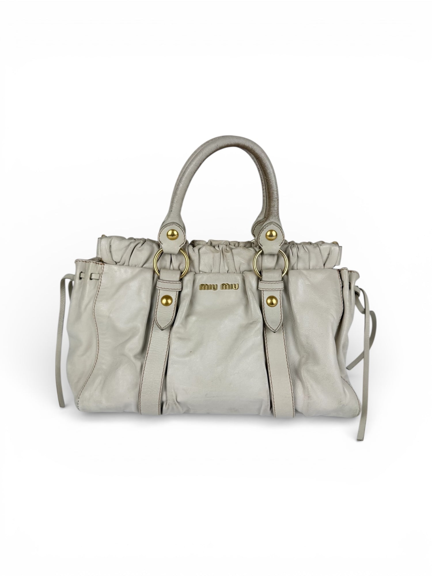 2010s Miu Miu Vitello White Handbag