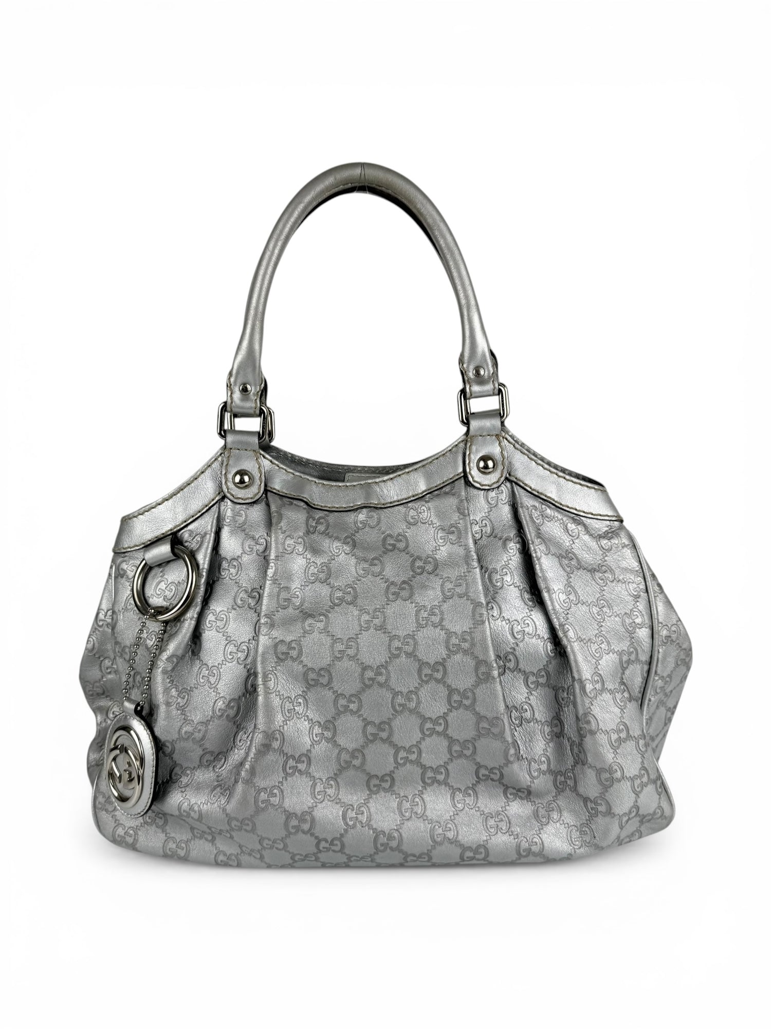 Vintage 90s Gucci Monogram GG Guccissima Sukey Handbag