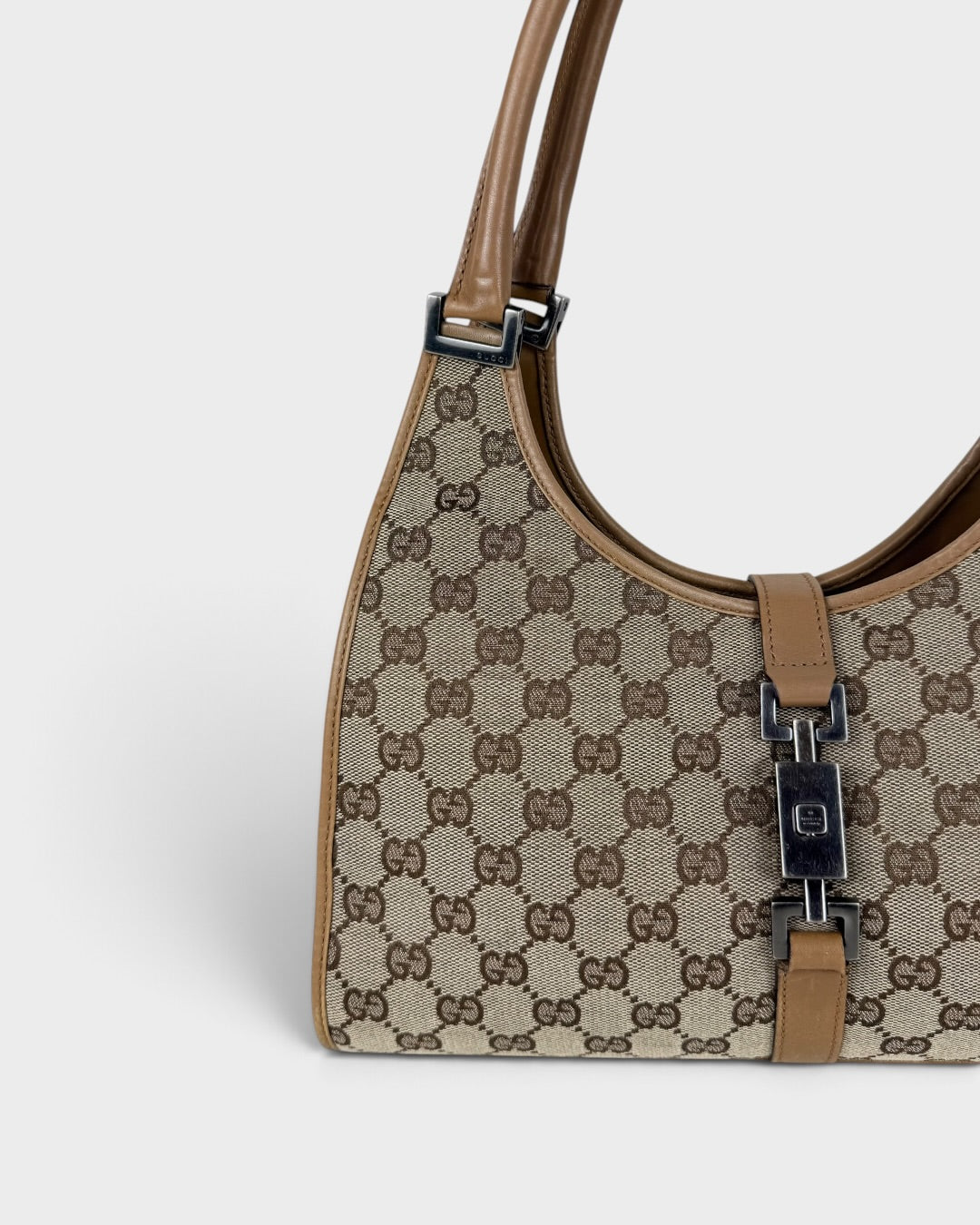 2000s Gucci Monogram Jackie Bardot Handbag