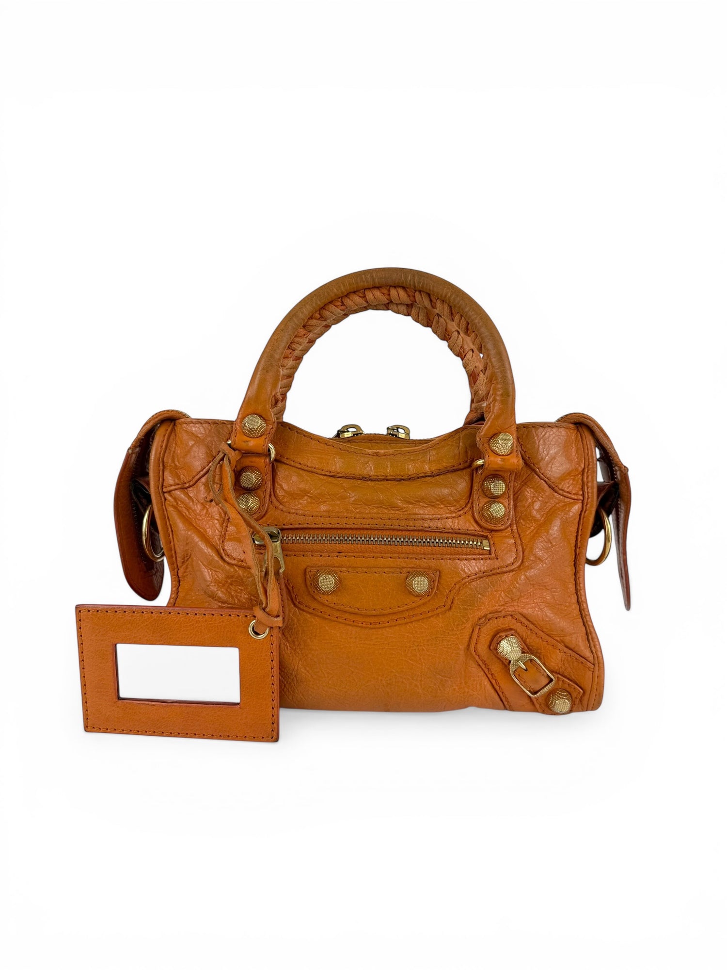 2013 Balenciaga Mini City 2Way Tangerine Handbag (with receipt)