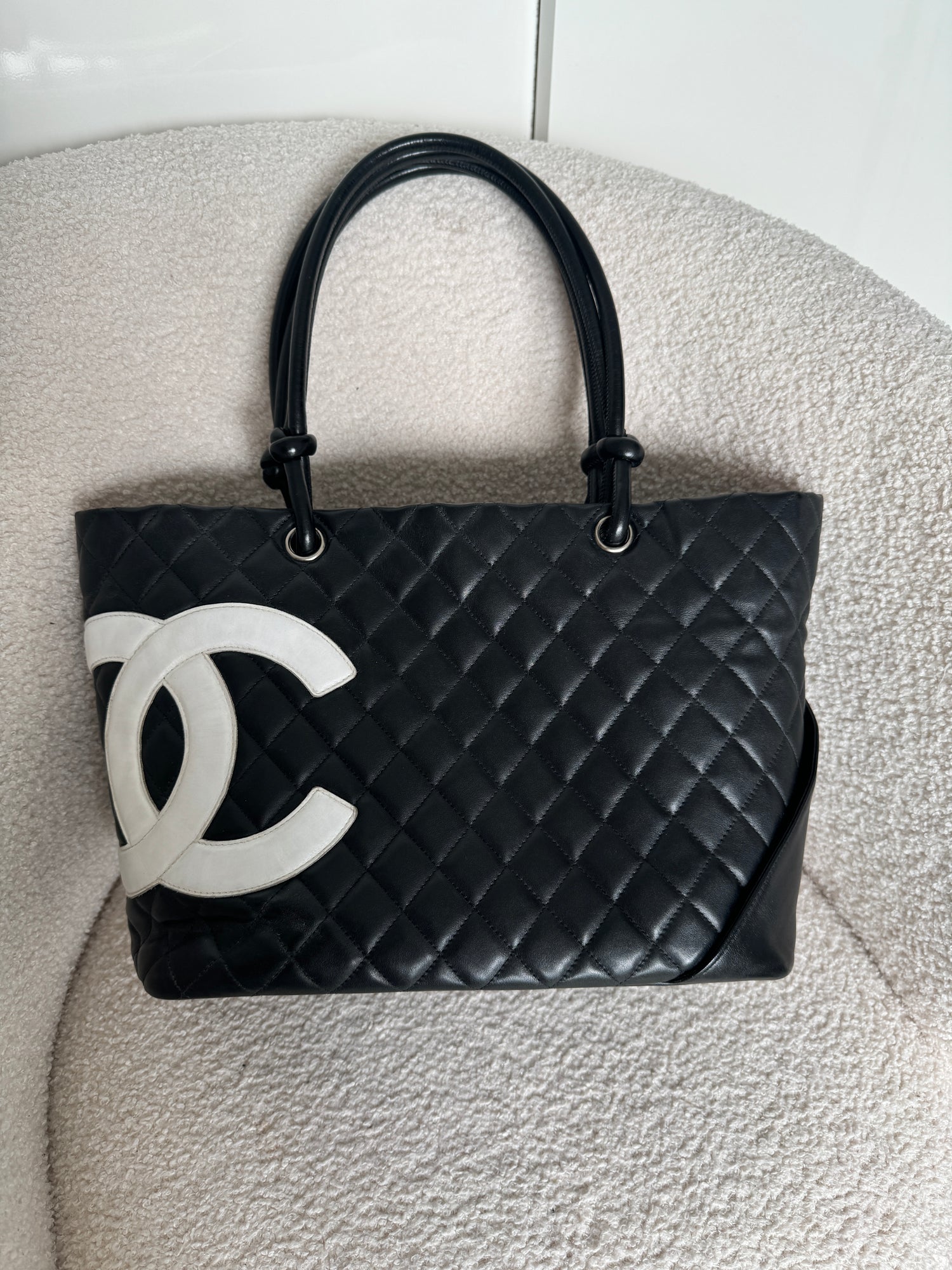 2000s Chanel Cambon B&W Tote Bag