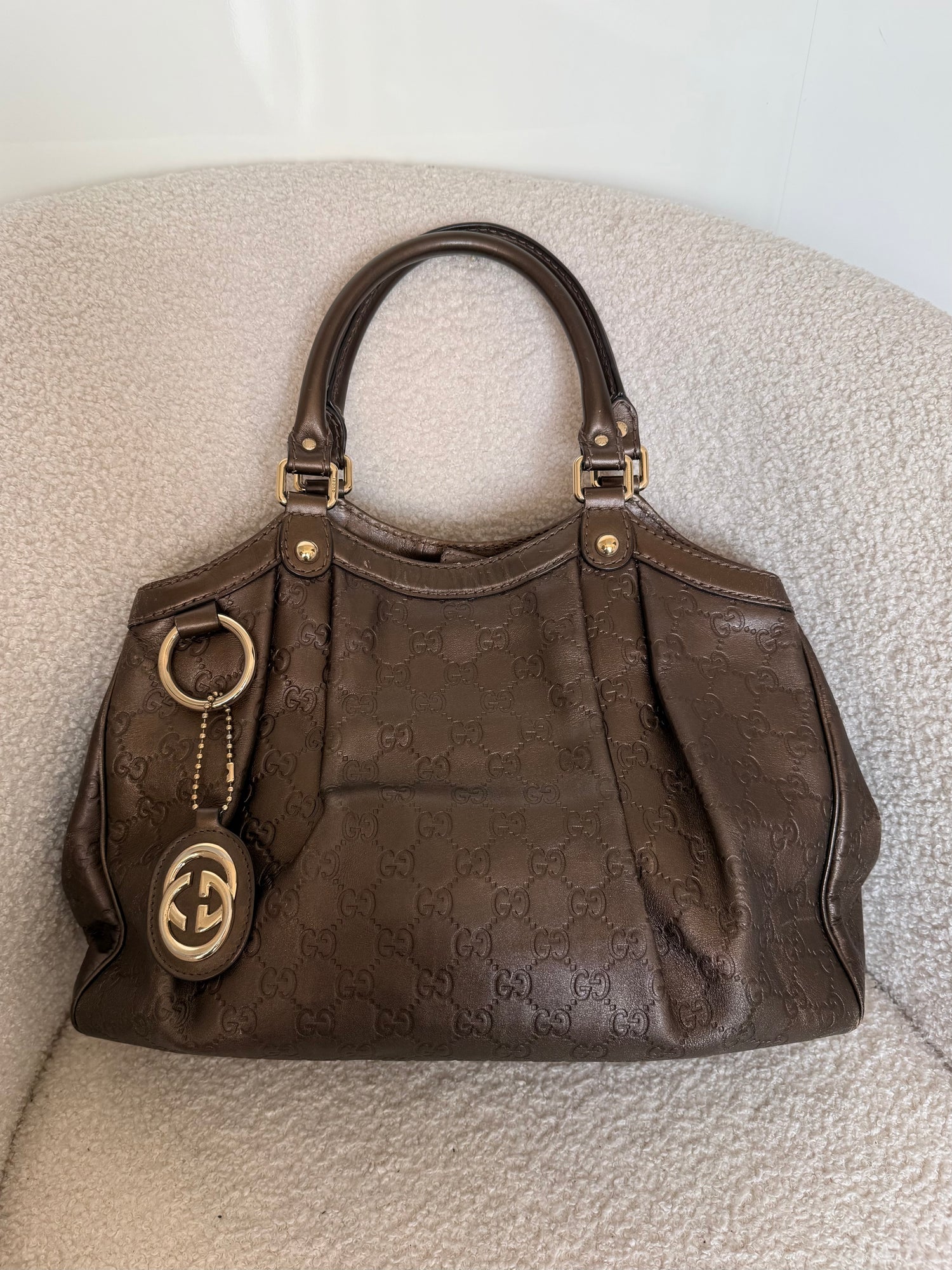 Vintage 90s Gucci Guccissima Mini Sukie Handbag