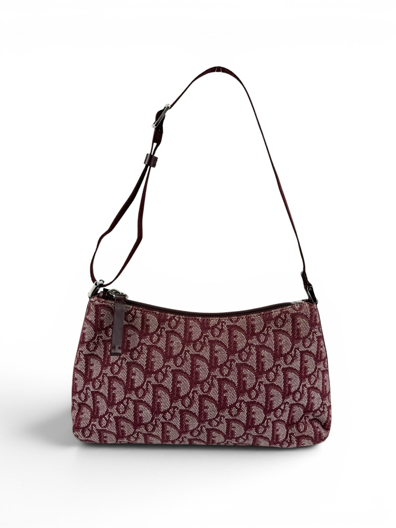 2011 Christian Dior Bordeaux Red Monogram Shoulder Bag