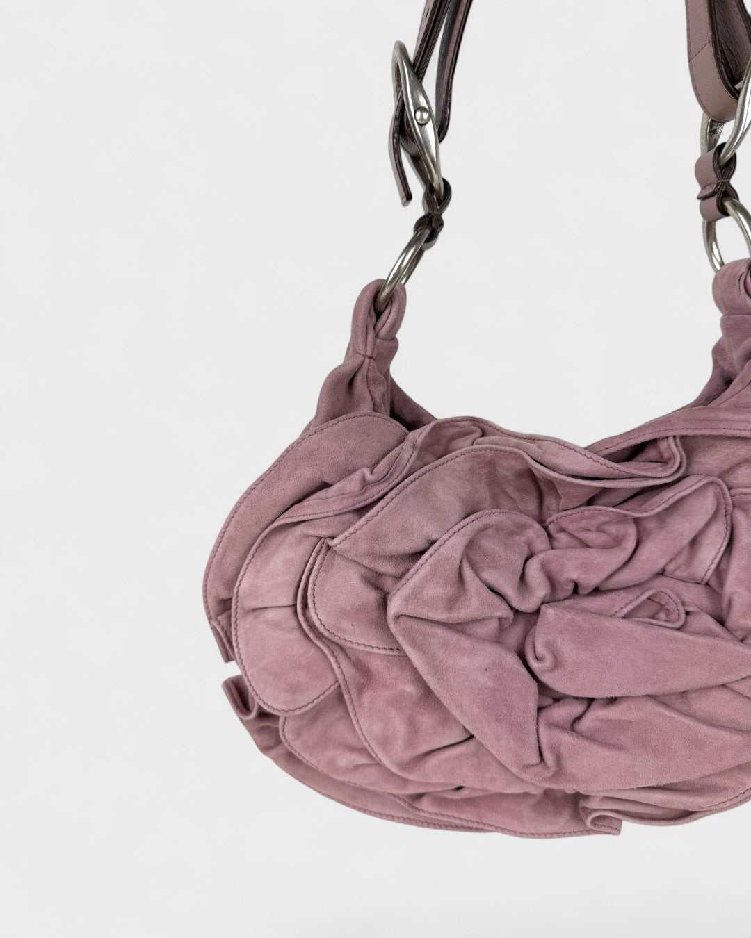 2003 Yves Saint Laurent YSL Rive Gauche Suede Nadja Handbag