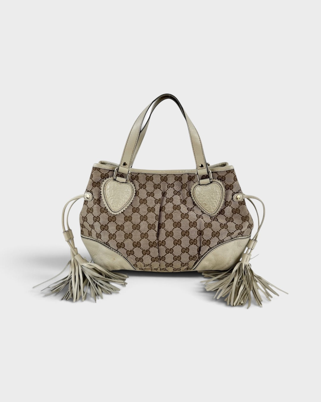 2000s Gucci Monogram GG Tassel Handbag