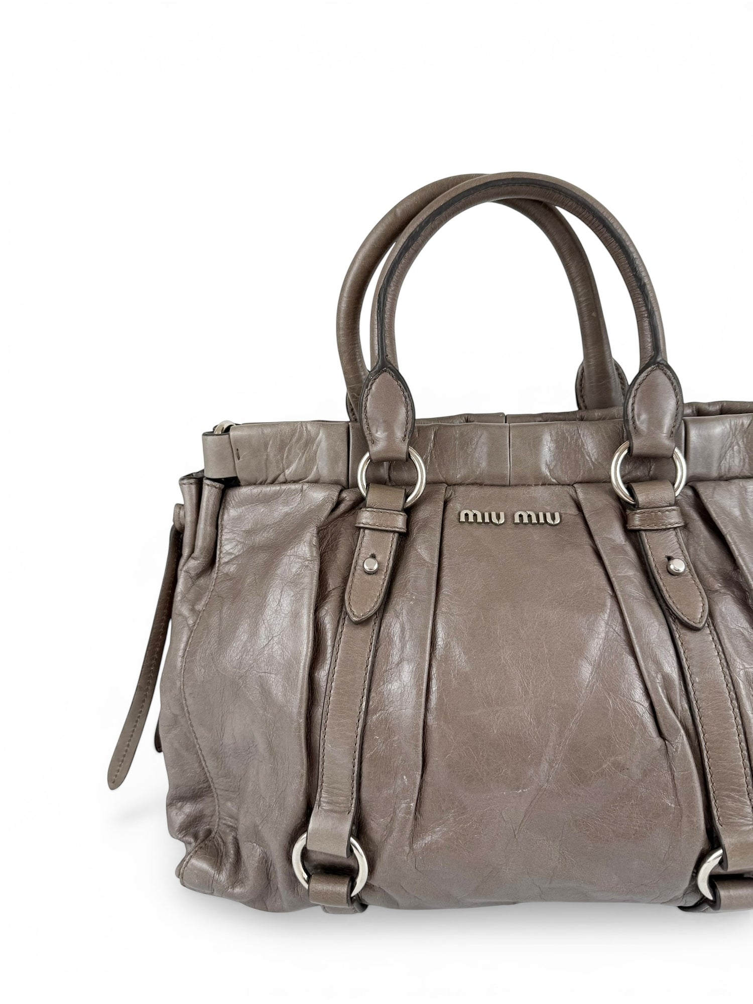 2010s Miu Miu Vitello Shine Handbag