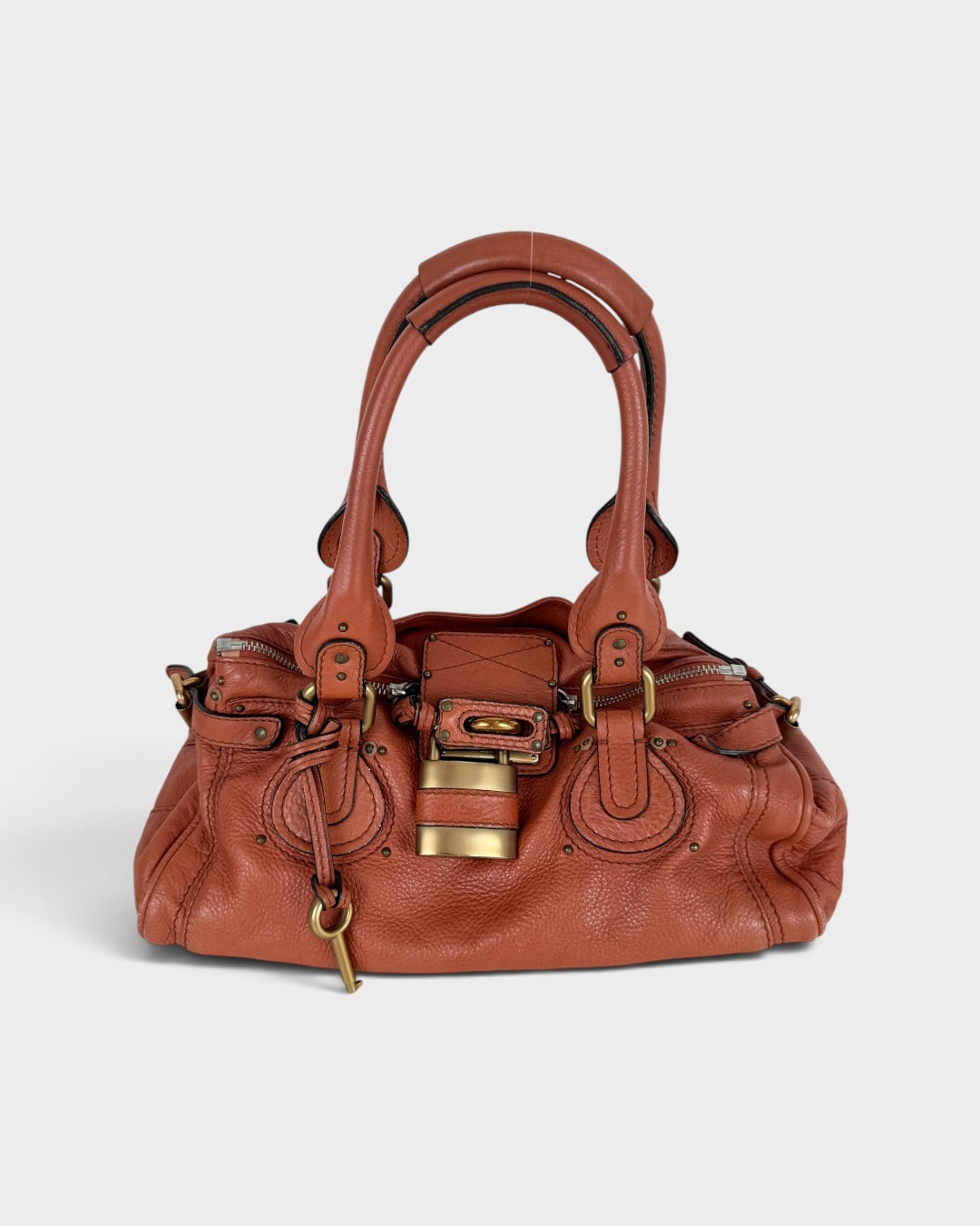 2006 Chloe Paddington Burnt Orange Leather Handbag