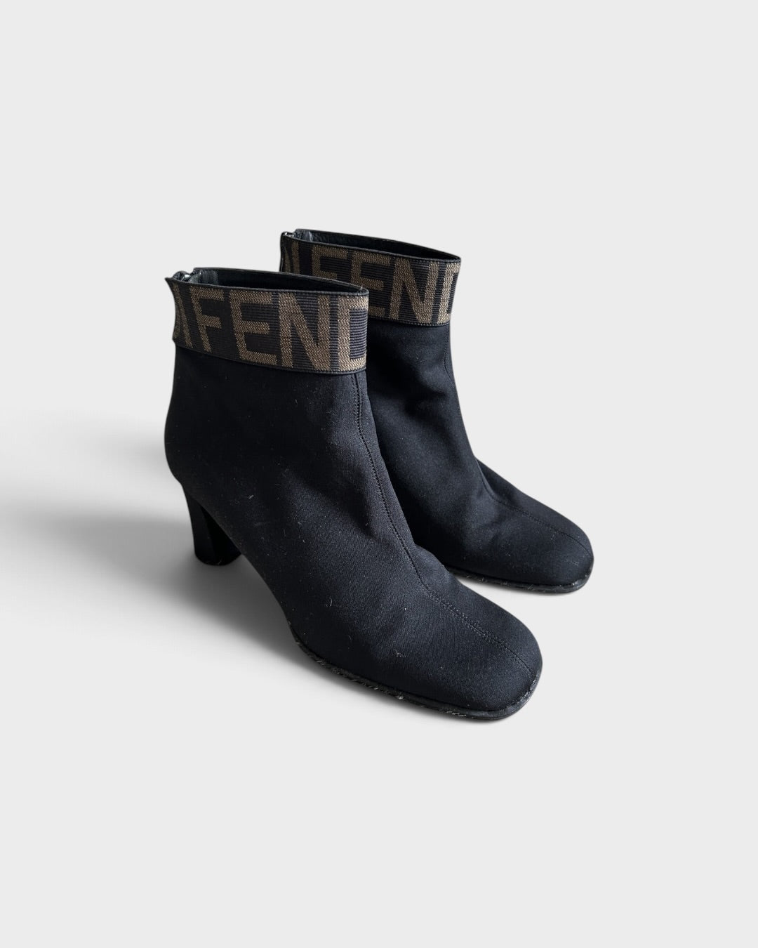 Vintage Fendi Block Heel Ankle Boots