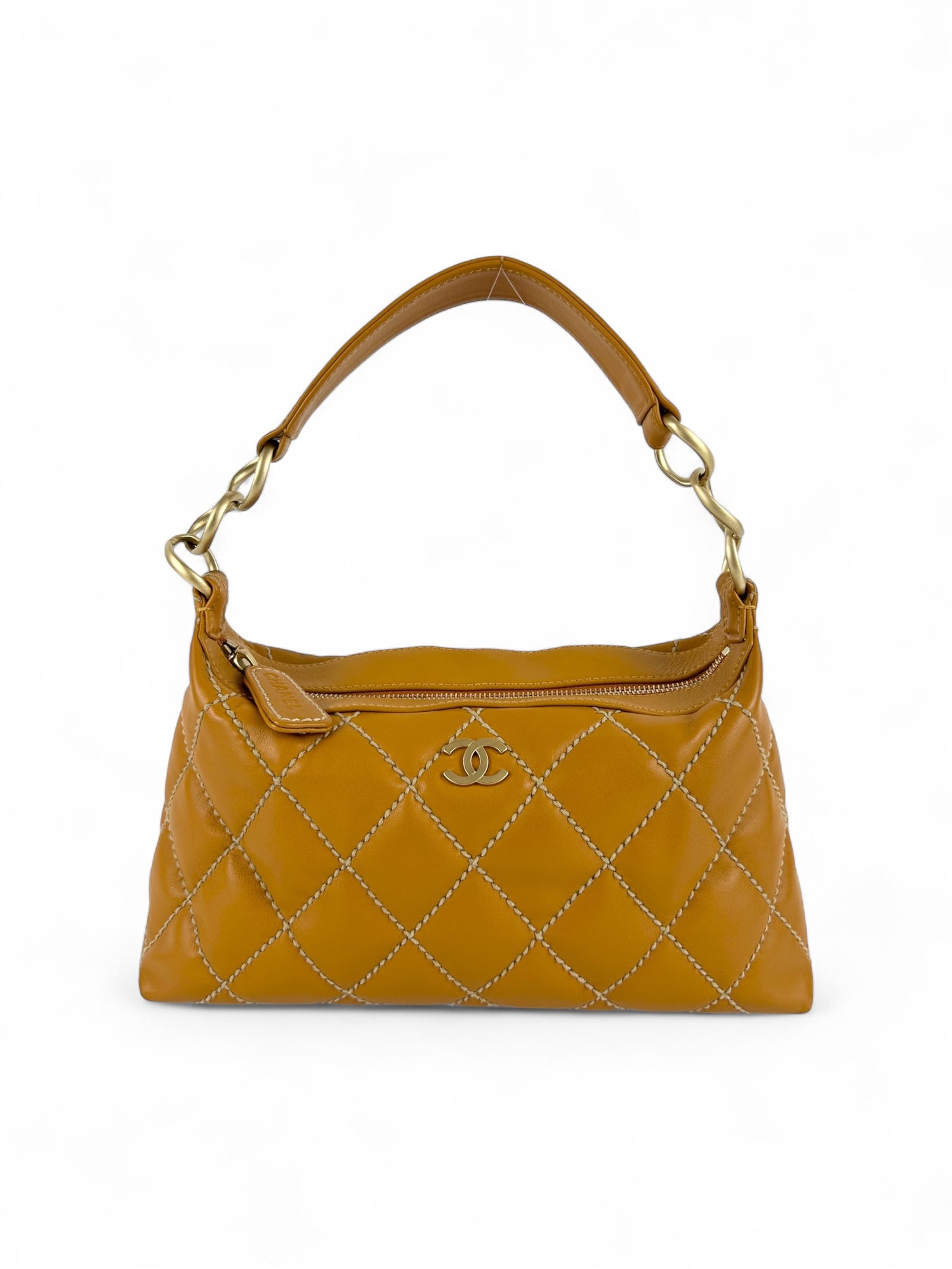 Vintage Chanel Wild Stitch Shoulder Bag Orange (2003-2004)