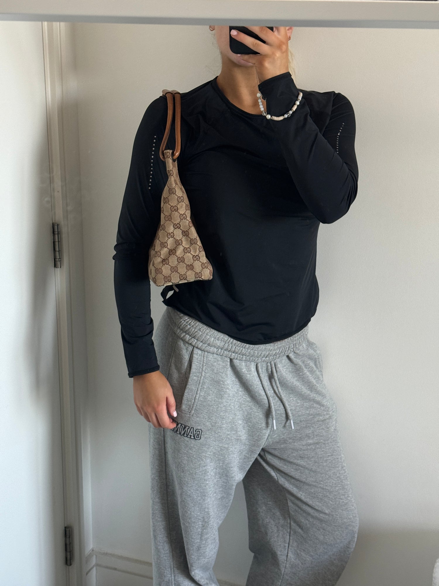 Vintage 90s Gucci Monogram Shoulder Bag