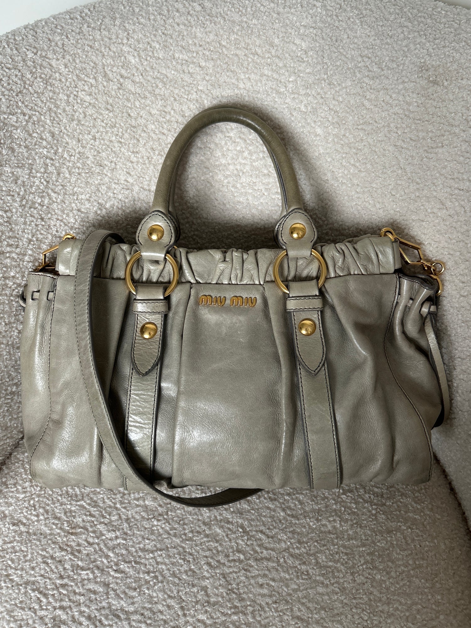 Miu Miu Vitello Lux 2Way Handbag 2010s