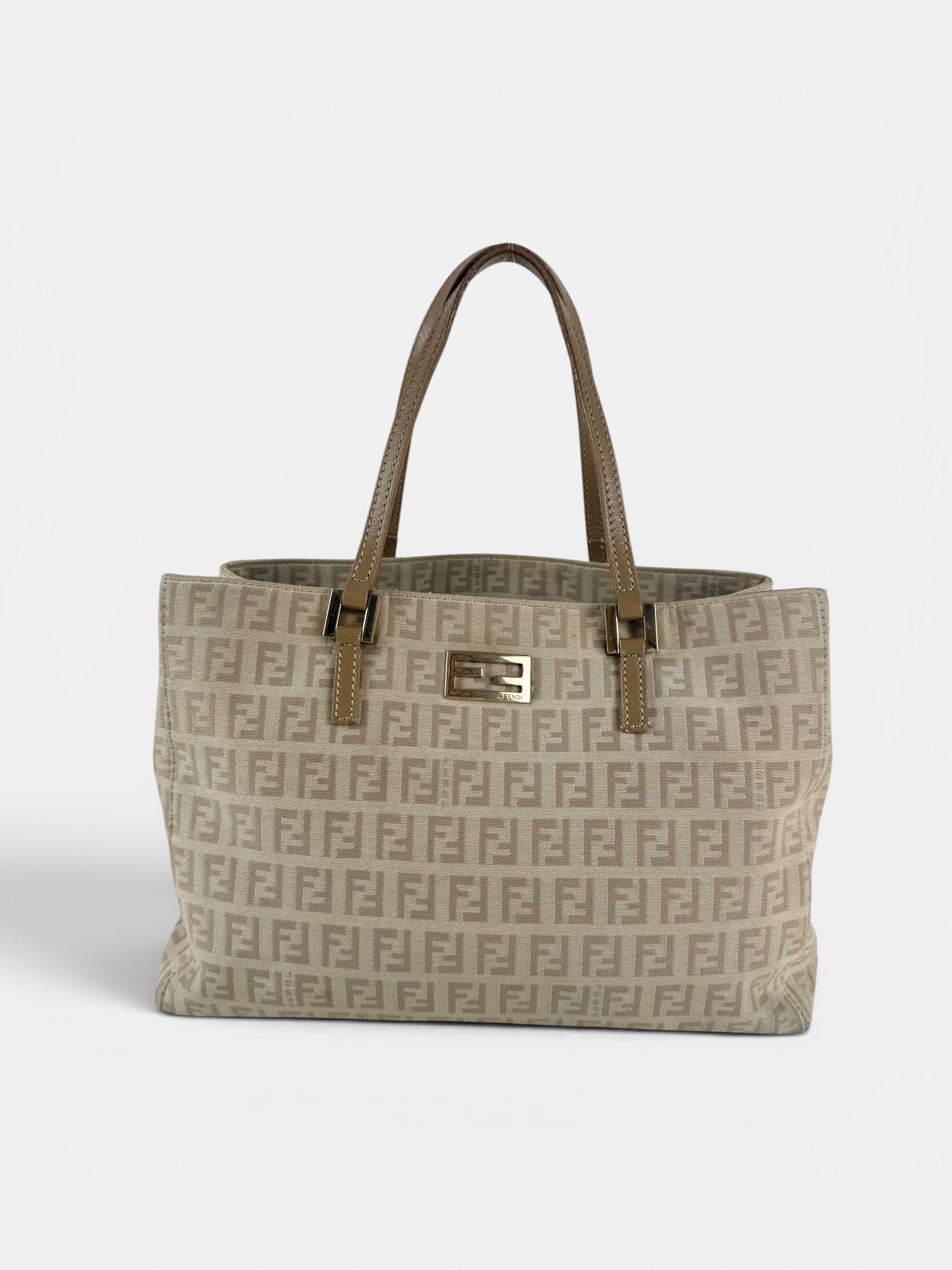 90s Fendi Zucca Beige Handbag