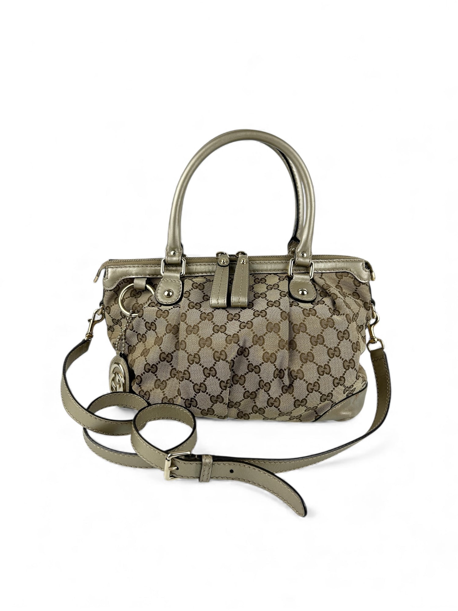 Vintage 90s Gucci Monogram 2Way Handbag