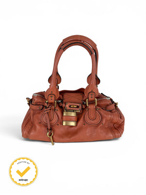 2006 Chloe Paddington Burnt Orange Leather Handbag