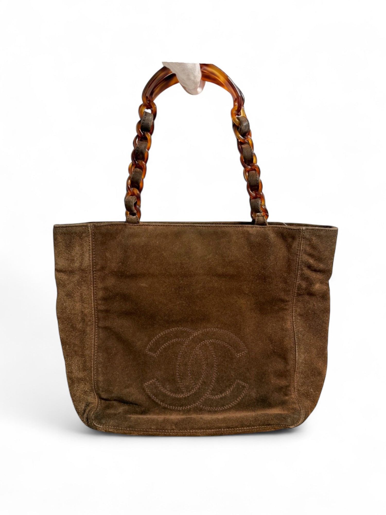 Vintage Chanel Suede Tote Bag