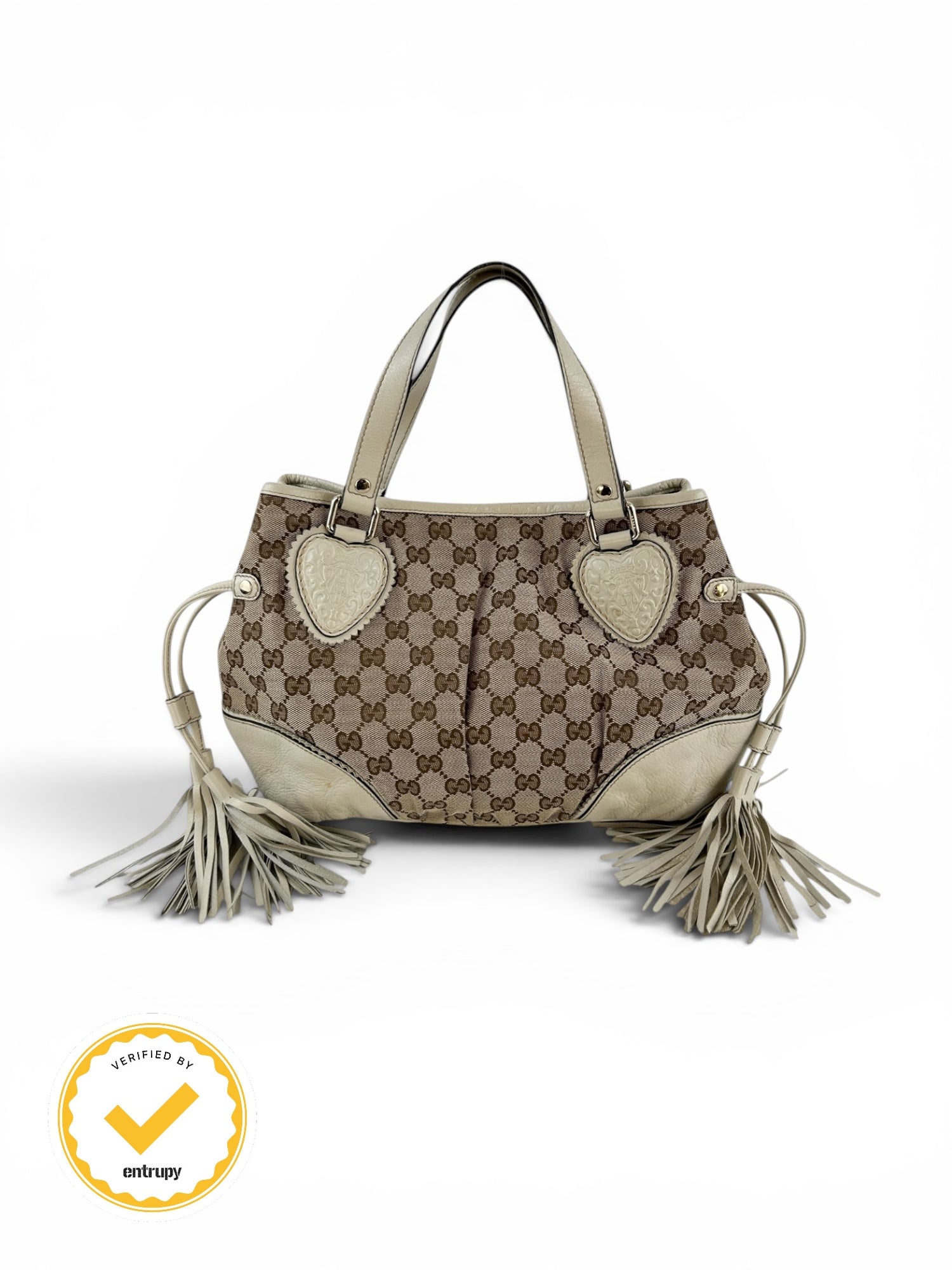 2000s Gucci Monogram GG Tassel Handbag