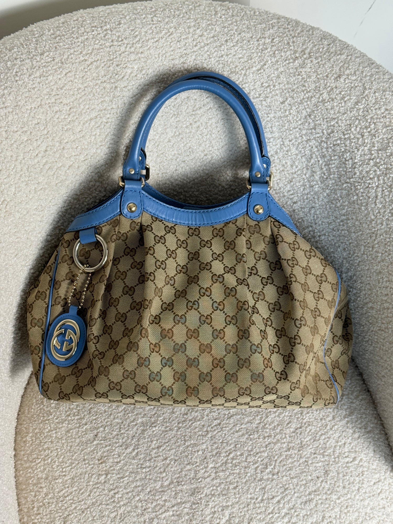 Vintage 90s Gucci Monogram Mini Sukey Handbag