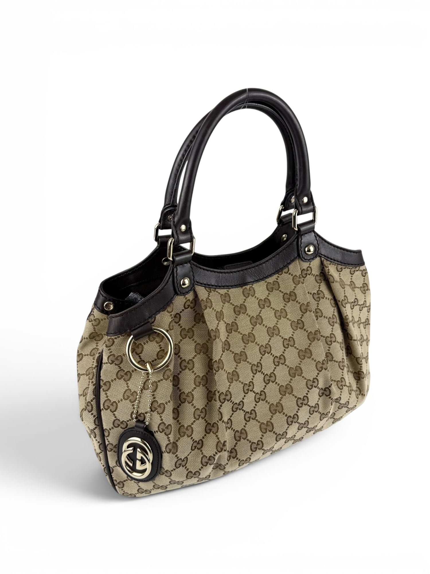 Vintage 90s Gucci GG Monogram Sukey Handbag