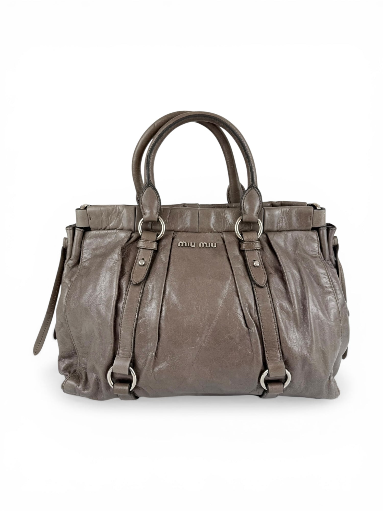 2010s Miu Miu Vitello Shine Handbag