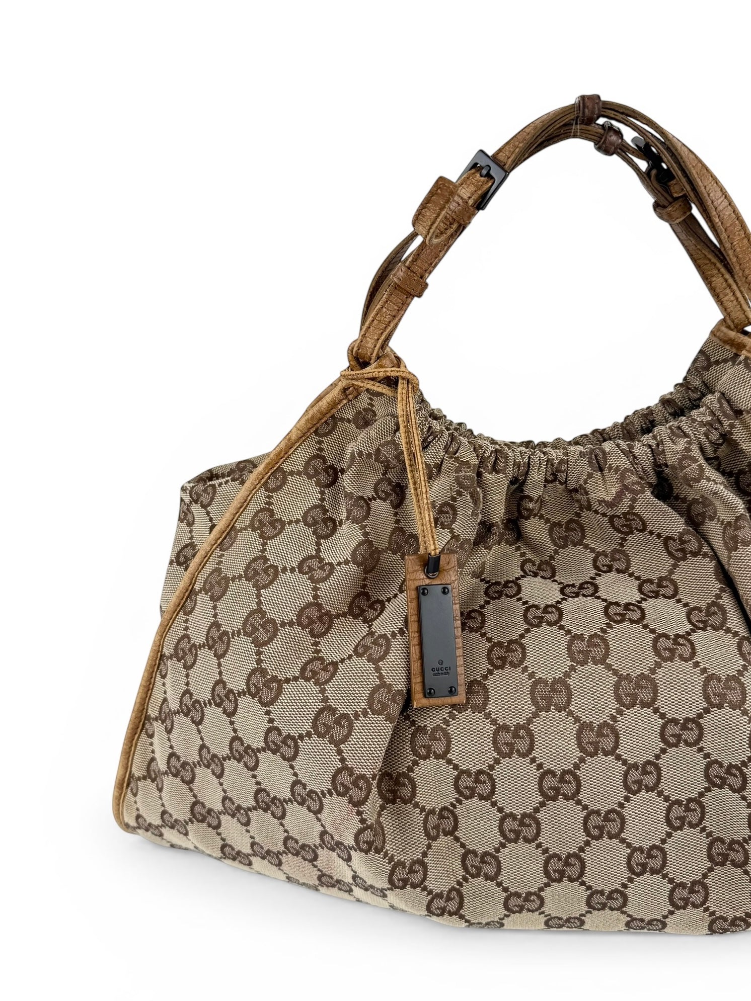 Vintage 2000s Gucci Monogram GG Hobo Handbag