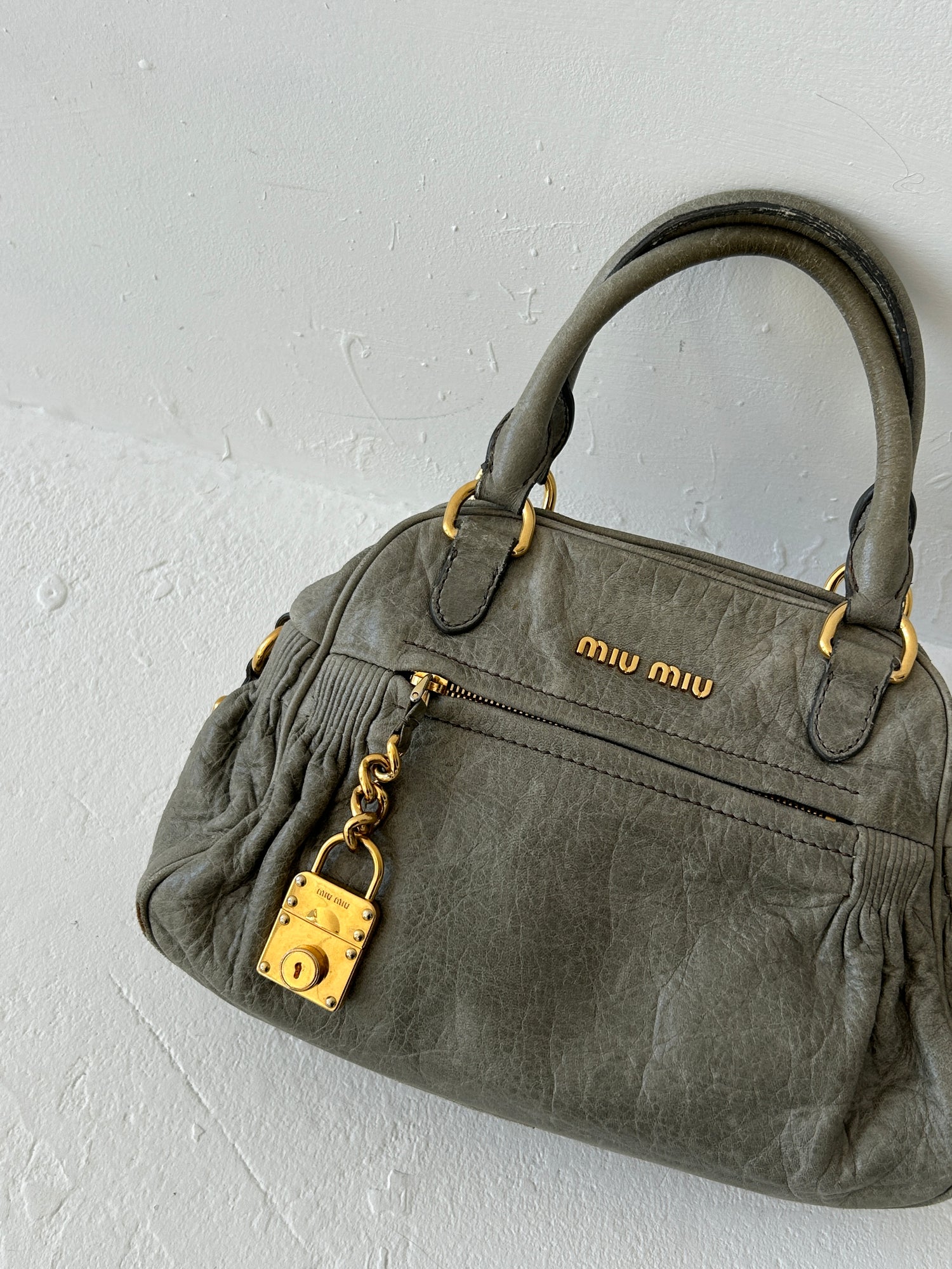 Vintage Miu Miu Vitello Leather 2Way Handbag