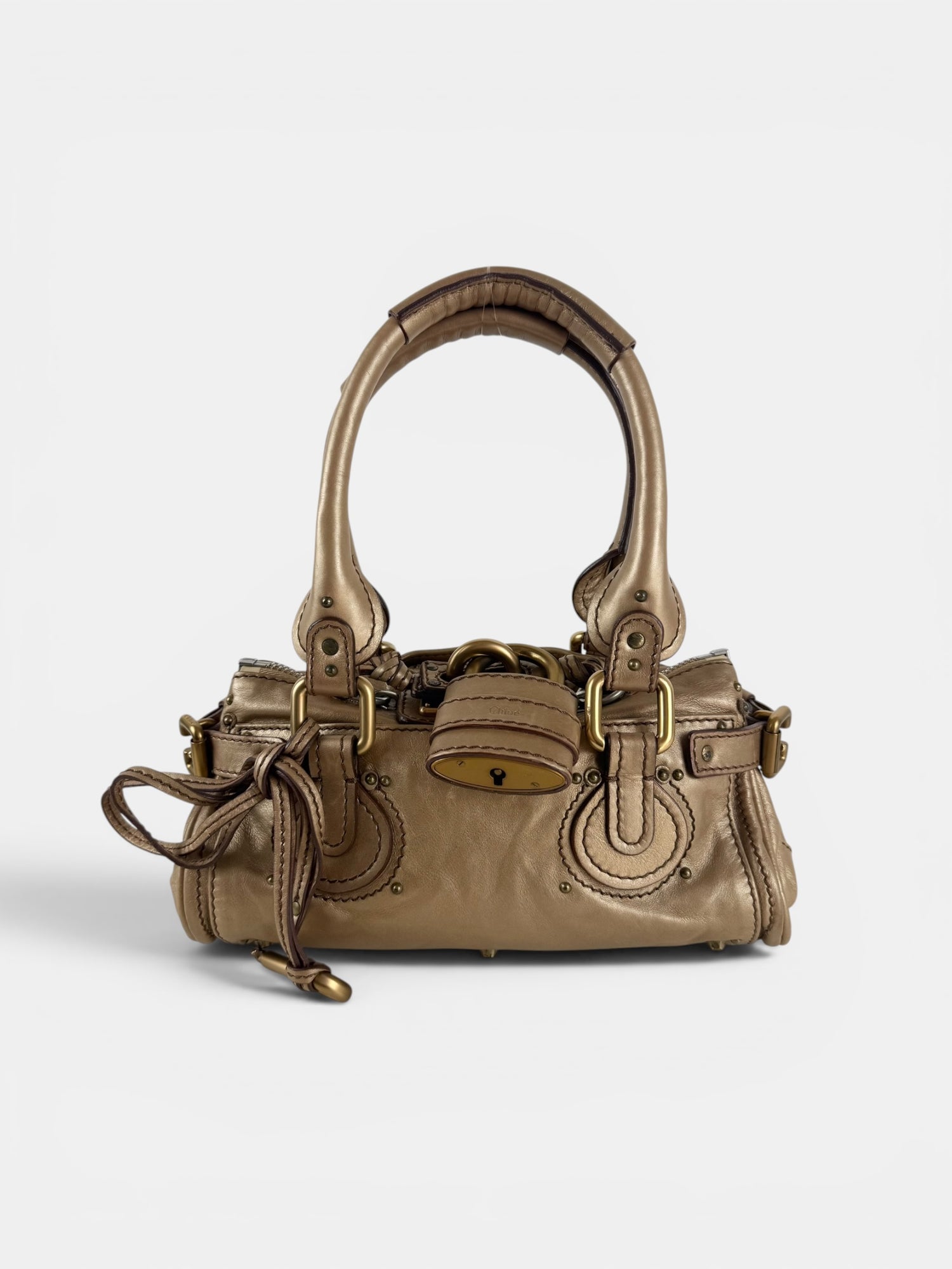 2007 Chloe Paddington Gold Leather GHW Mini Handbag
