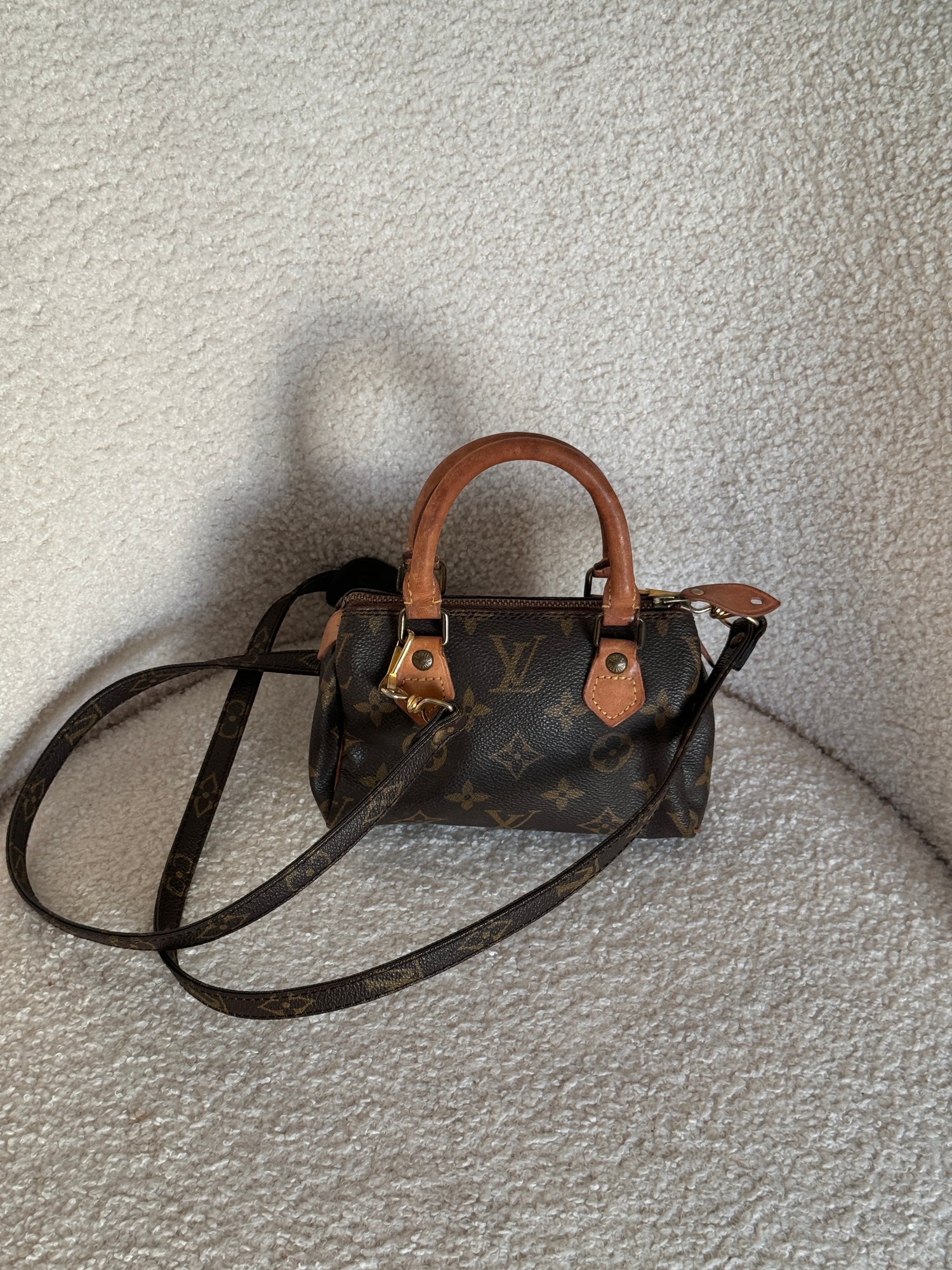 Vintage 1980s Louis Vuitton Nano Speedy Handbag (with extension strap)