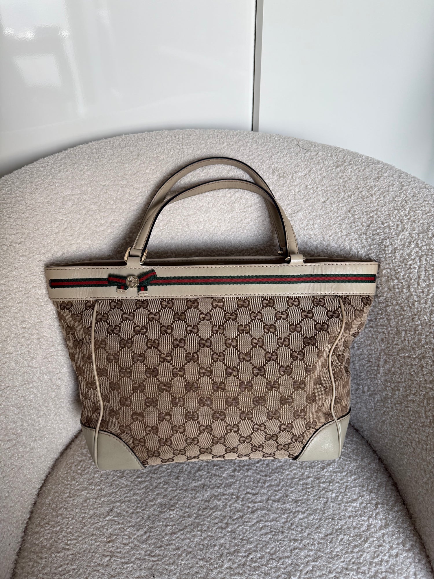 Vintage 90s Gucci Monogram Princy Sherry Line Handbag