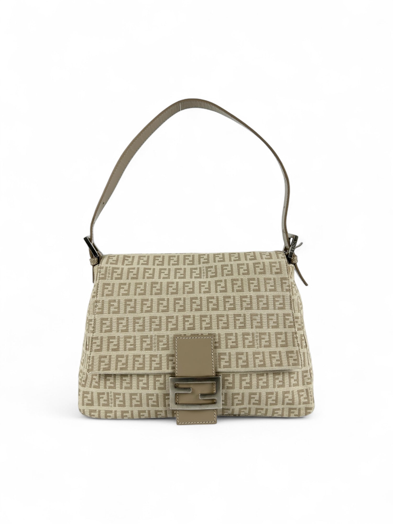Vintage Fendi Zucca Mamma Baguette Shoulder Bag 90s