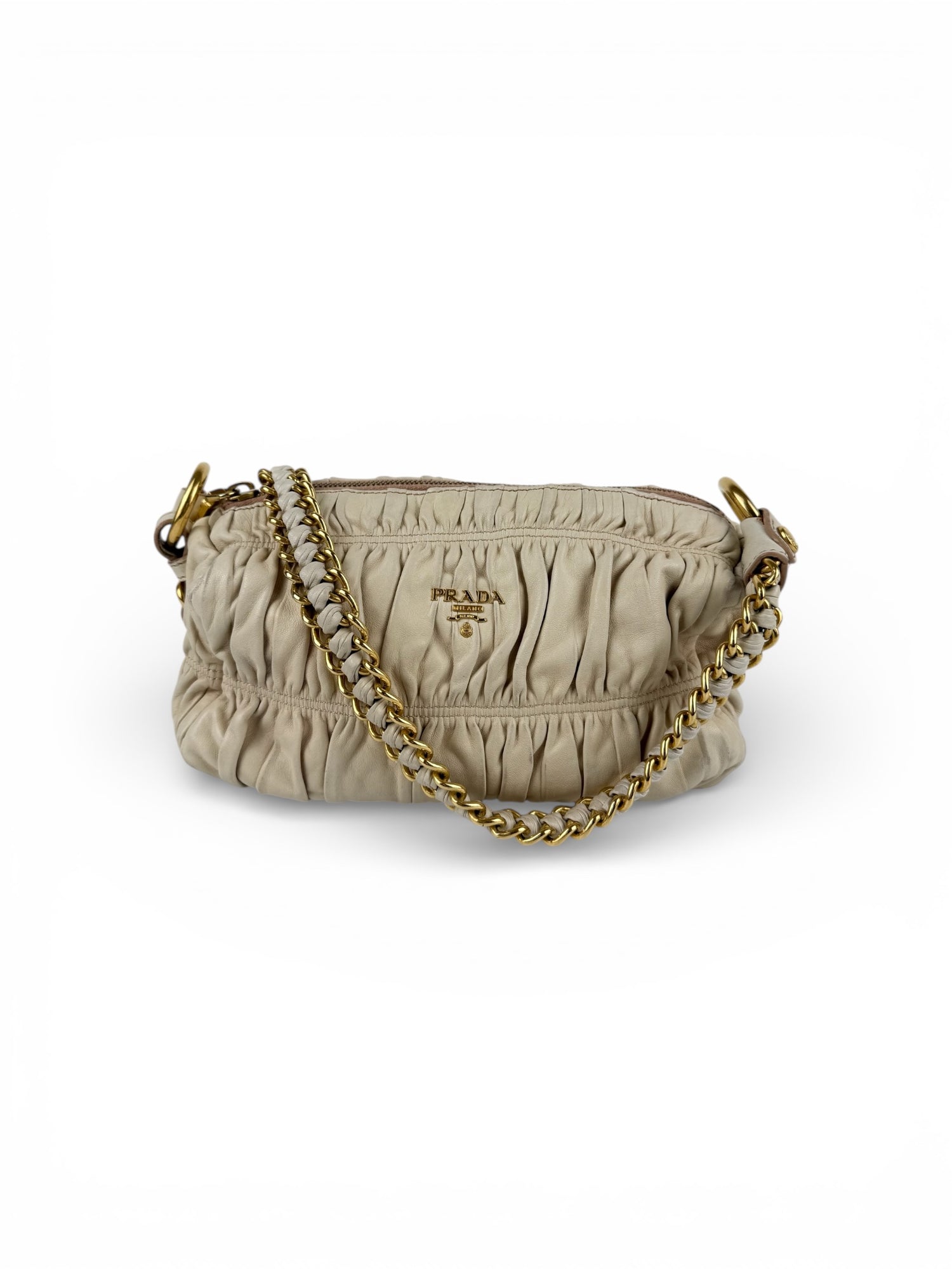 2010 Prada Nappa Gaufre Chain Shoulder Bag