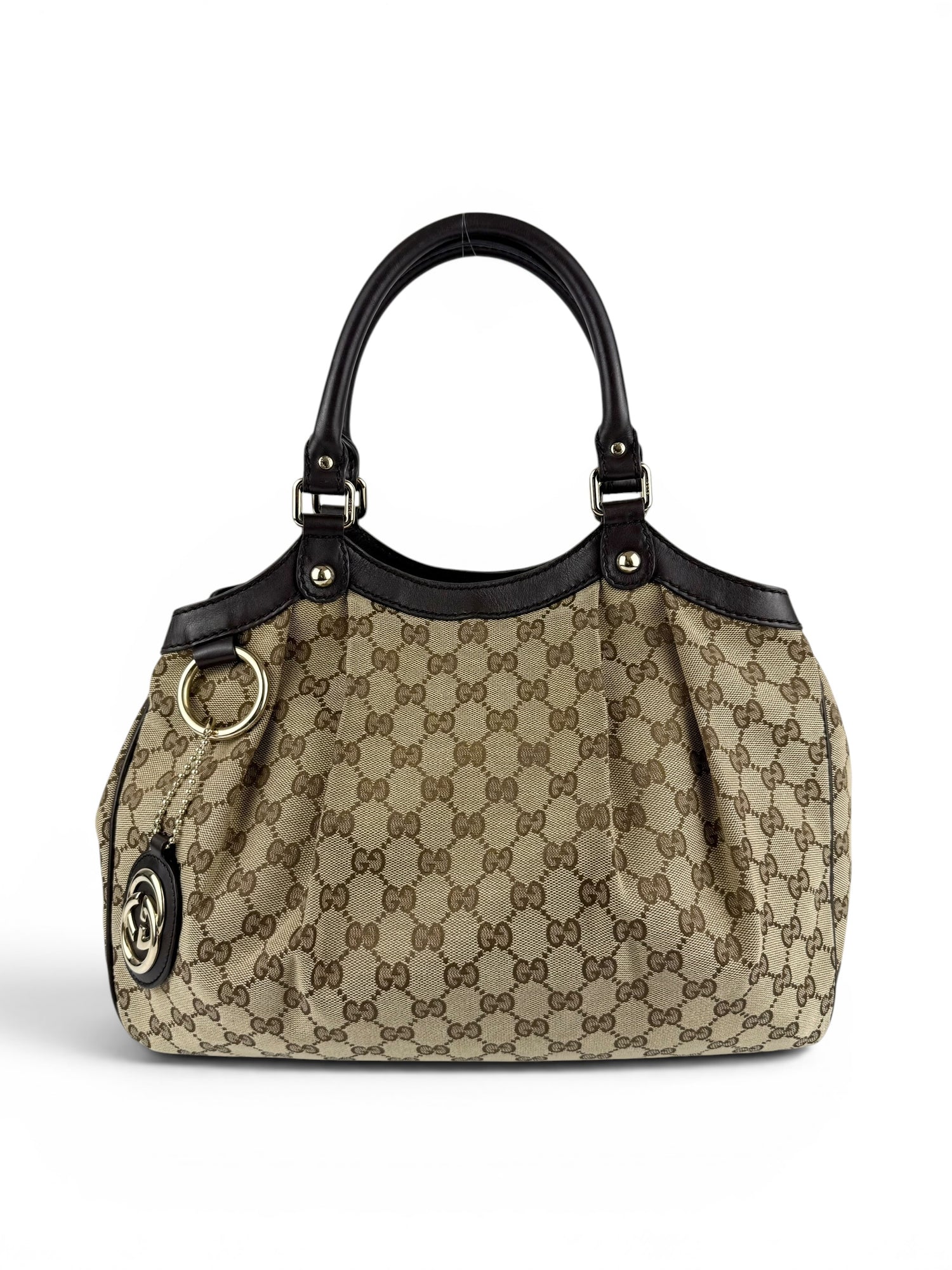 Vintage 90s Gucci GG Monogram Sukey Handbag
