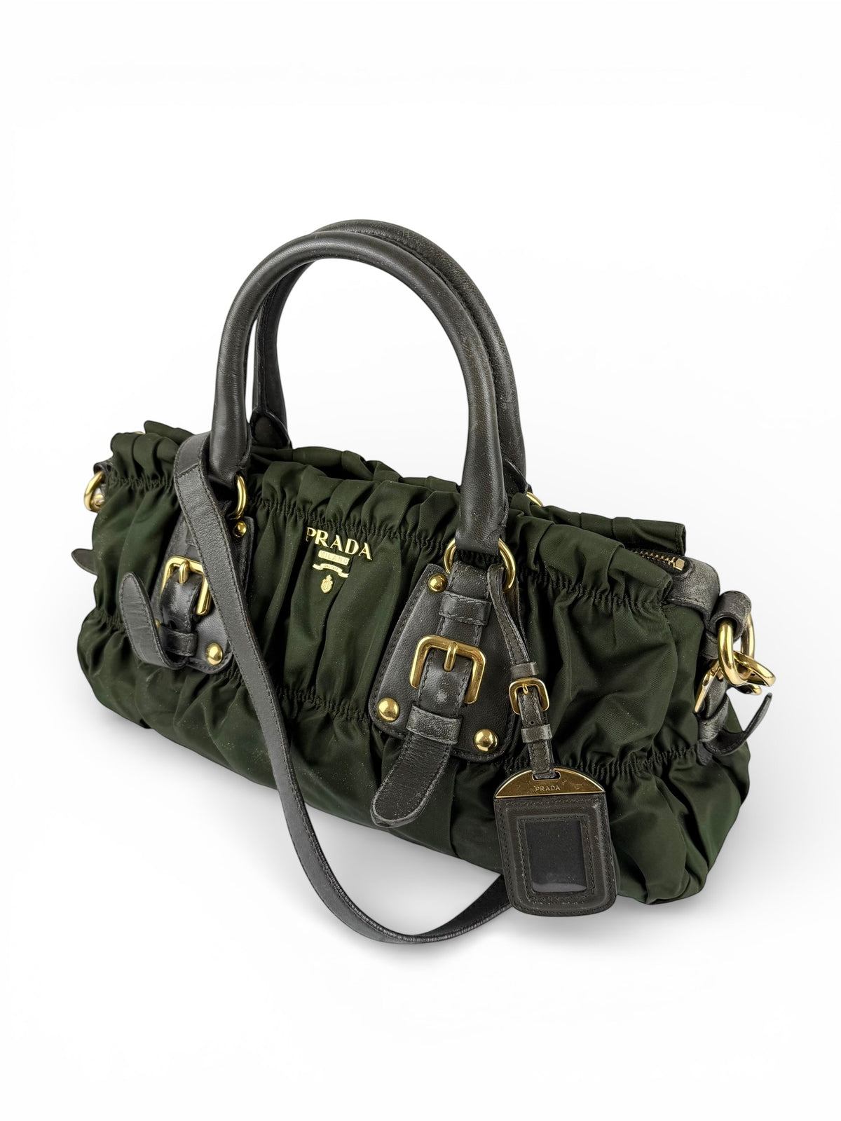 2010s Prada Nylon Tessuto Gaufre 2Way Handbag