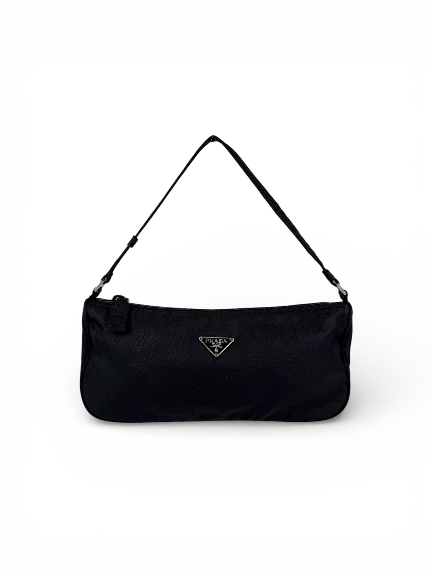 Vintage 2000s Prada Nylon Black Mini Shoulder Bag