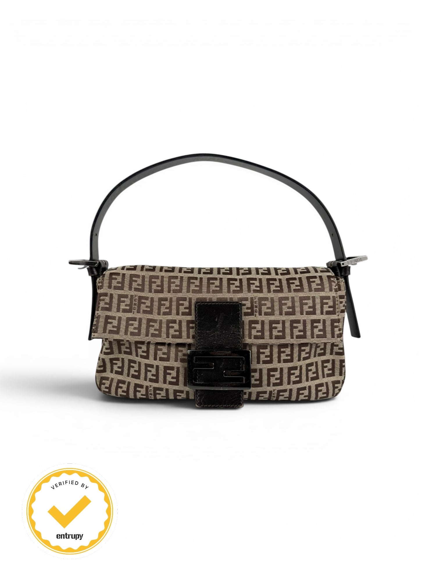90s Fendi Zucca Baguette Shoulder Bag
