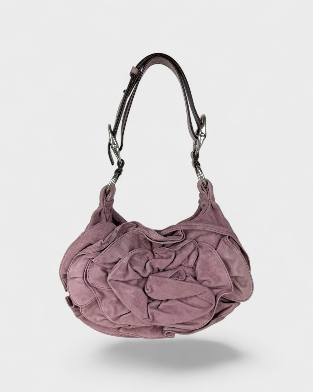 2003 Yves Saint Laurent YSL Rive Gauche Suede Nadja Handbag