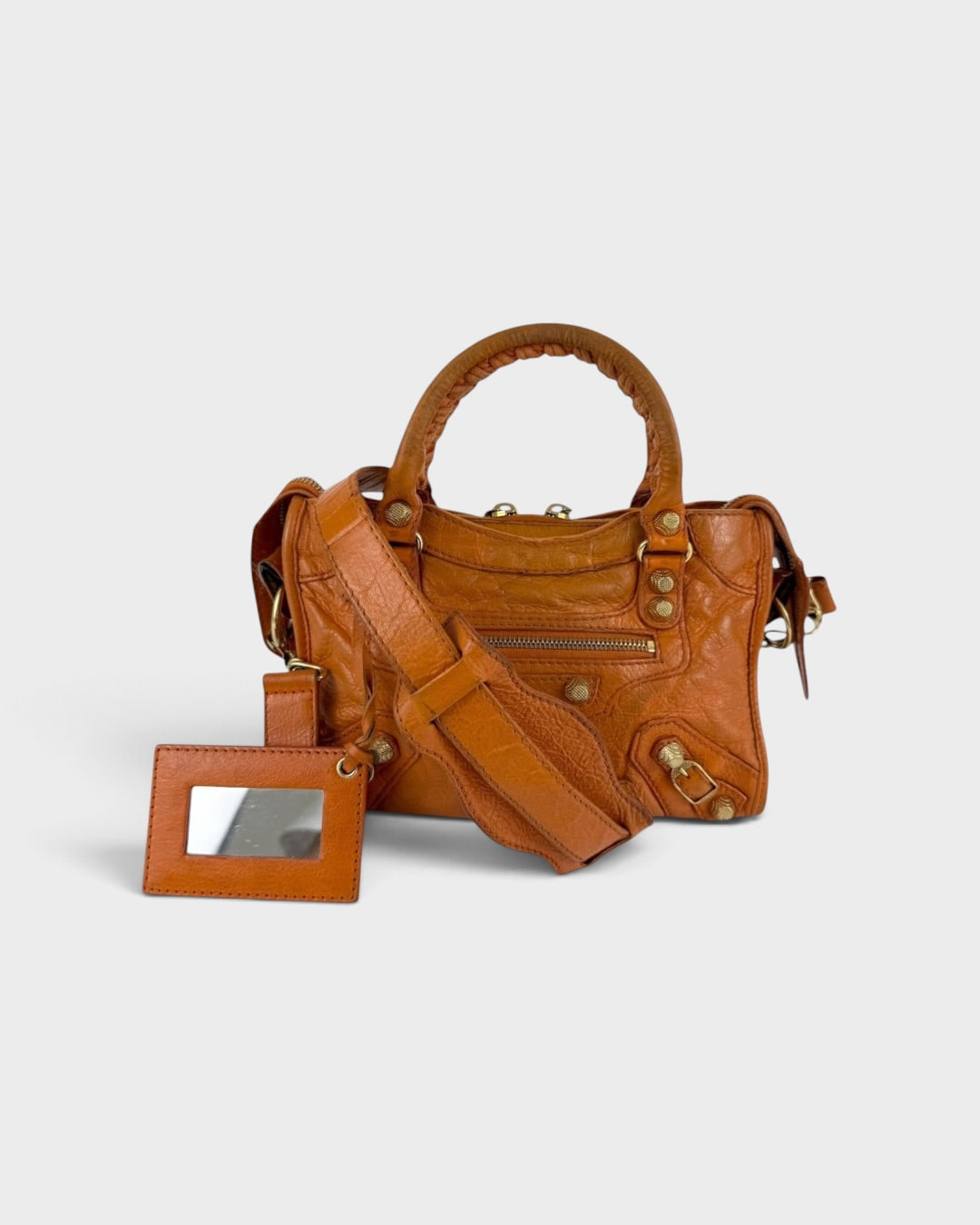2013 Balenciaga Mini City 2Way Tangerine Handbag (with receipt)