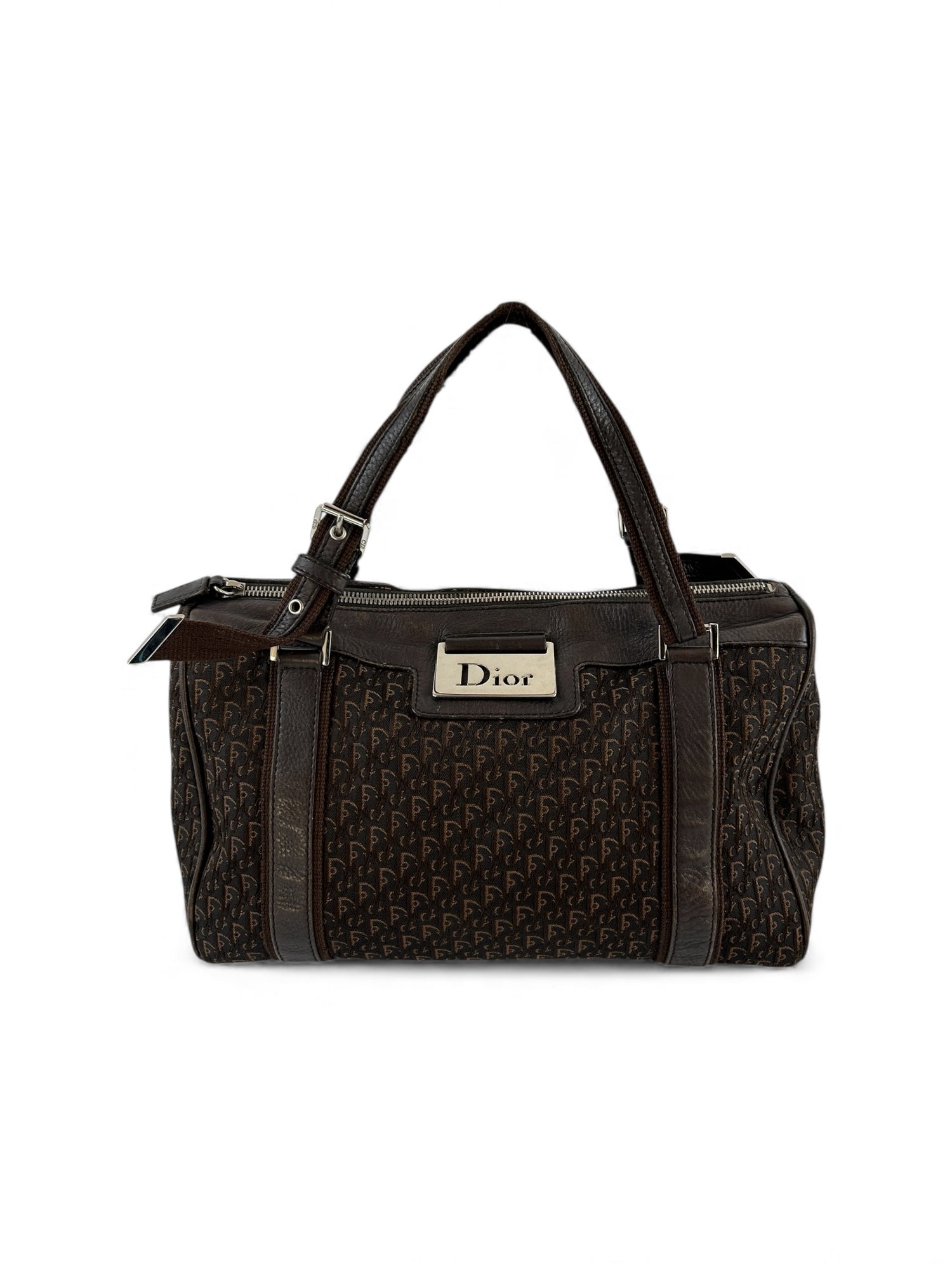 2006 Christian Dior Monogram Street Chic Boston Handbag Brown