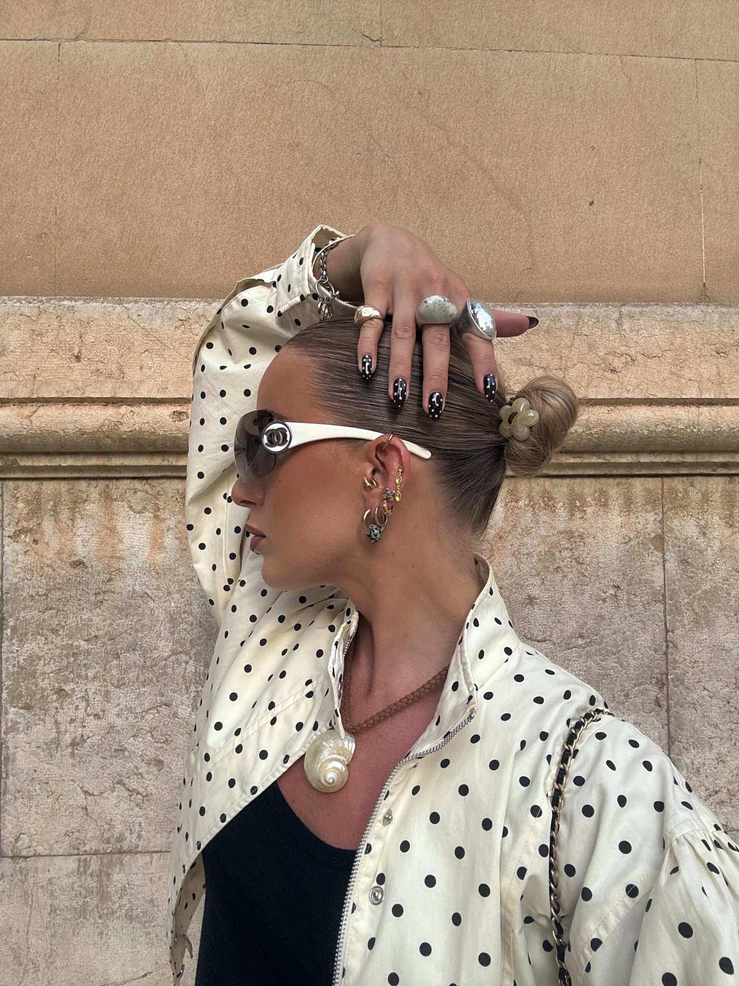 Vintage Chanel Rimless Shield Sunglasses 2000s