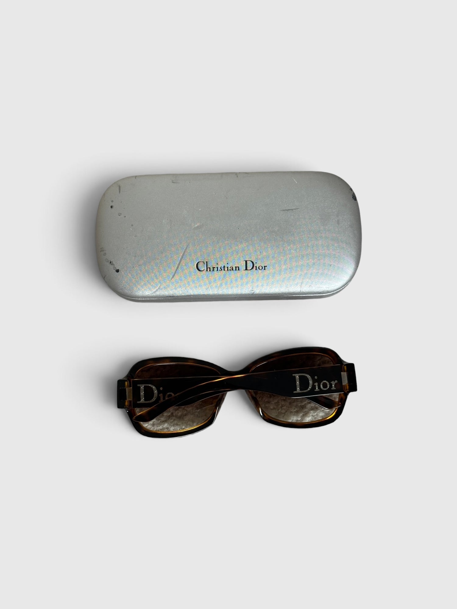 2000s Christian Dior Tortoise Oversized Sunglasses