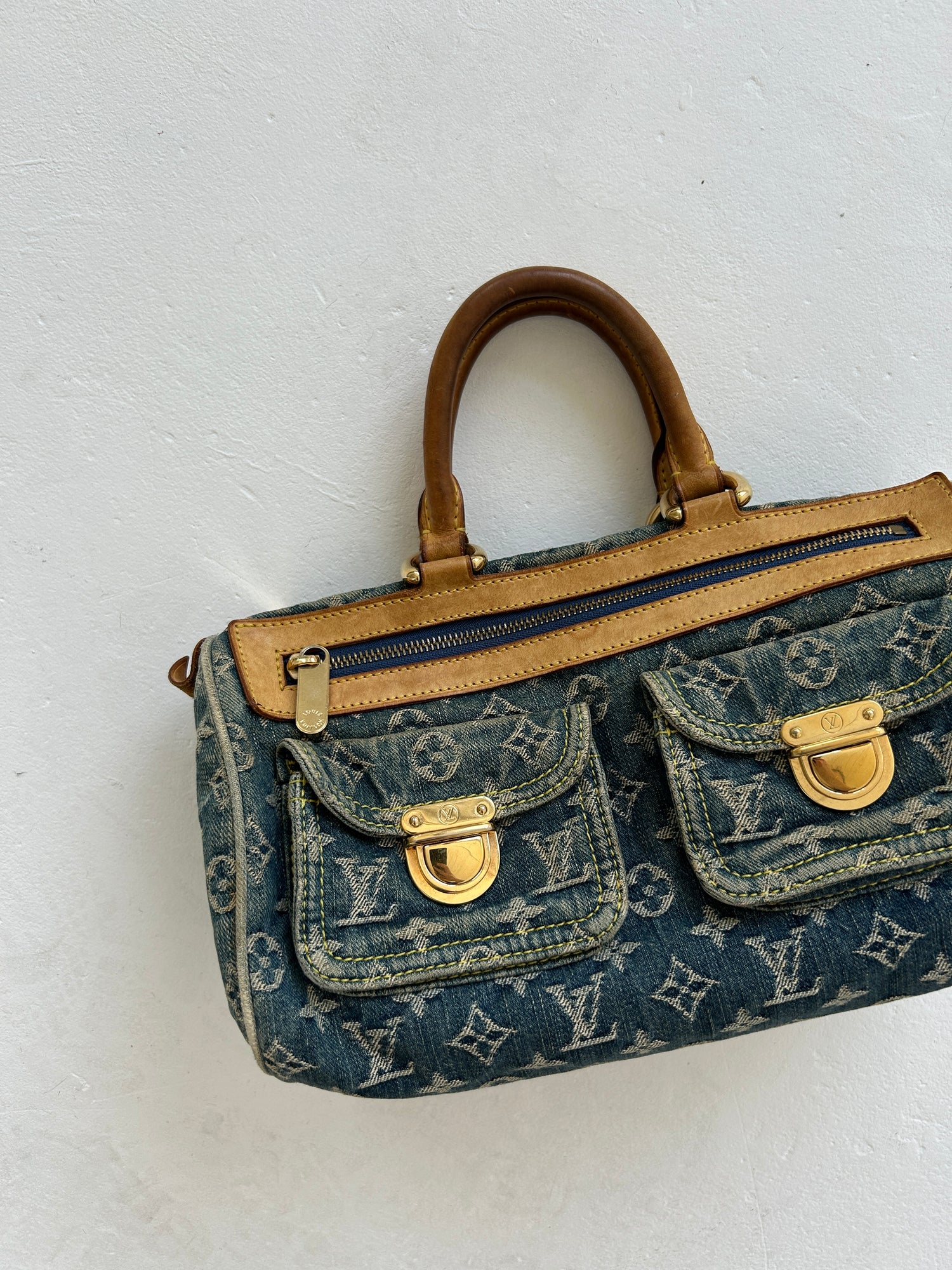 Vintage Louis Vuitton Denim Neo Speedy Handbag (2005)