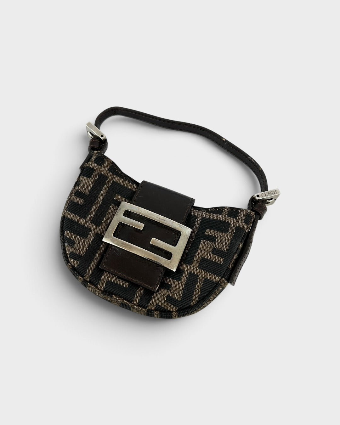 90s Fendi Zucca Mini Croissant Handbag
