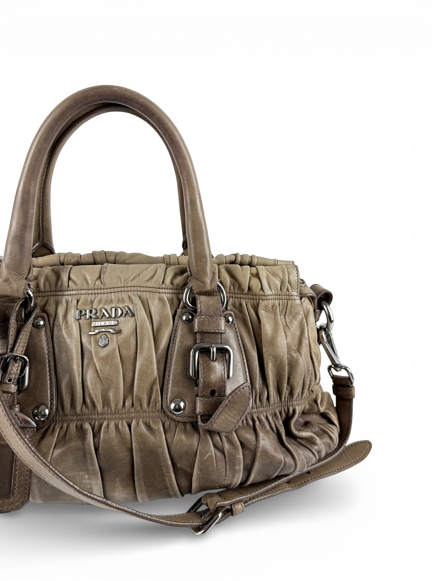2010s Prada Tessuto Gaufre 2Way Handbag